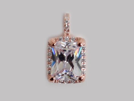 A Silver with Rose Gold Plate Pendant