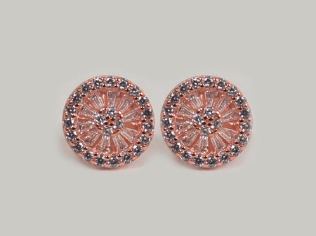 Silver with Rose Gold Plate Earring