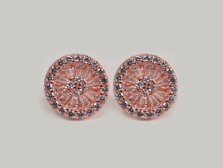 Silver with Rose Gold Plate Earring