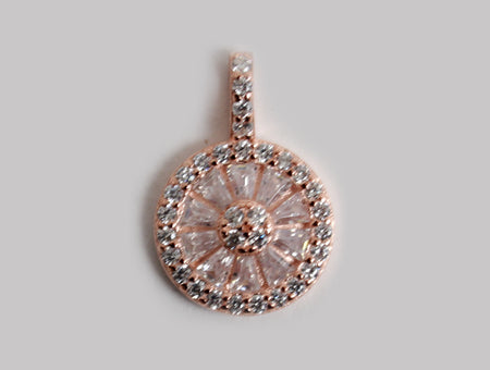 A Silver with Rose Gold Plate Pendant