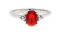 Garnet Cubic Zirconia Ring