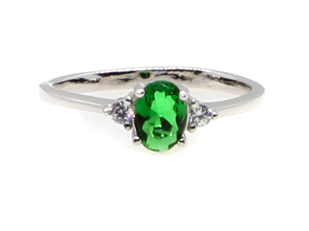 Emerald Cubic Zirconia Ring