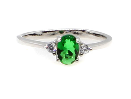 Emerald Cubic Zirconia Ring
