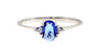 A Sapphire Cubic Zirconia Ring