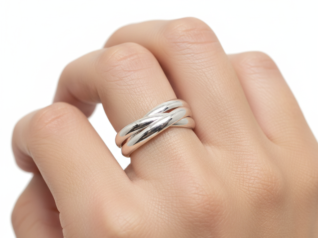Silver Russian Wedding Ring H/W