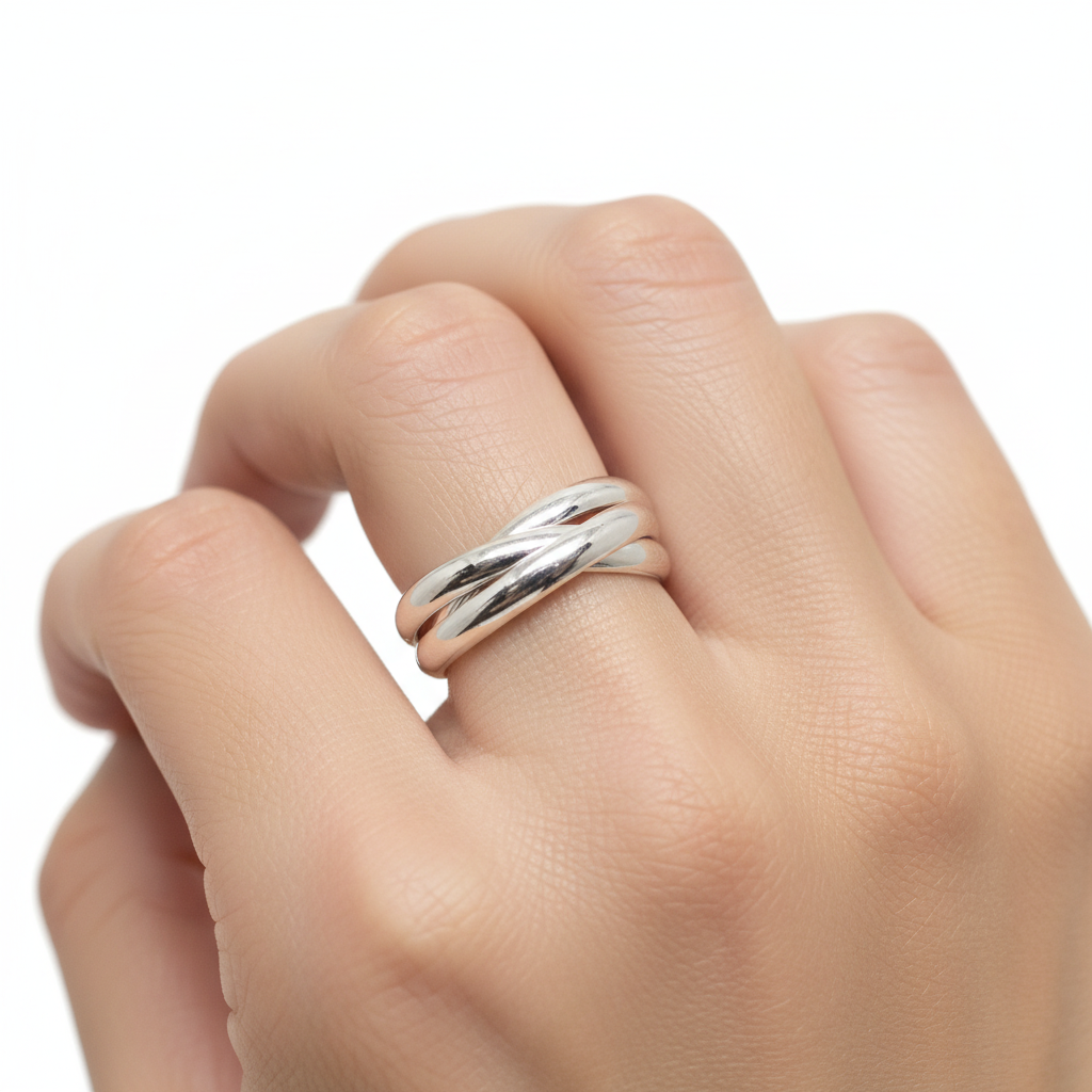Silver Russian Wedding Ring H/W