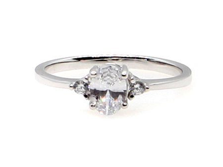 A White Cubic Zirconia Ring