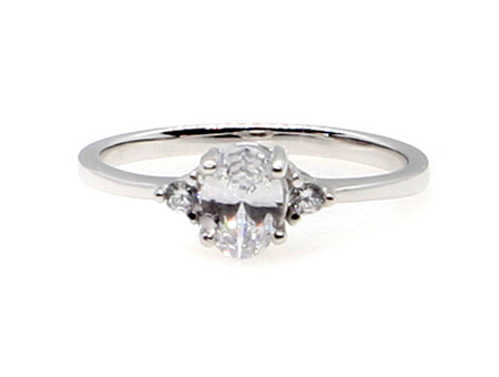 A White Cubic Zirconia Ring
