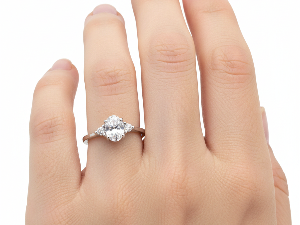 A White Cubic Zirconia Ring