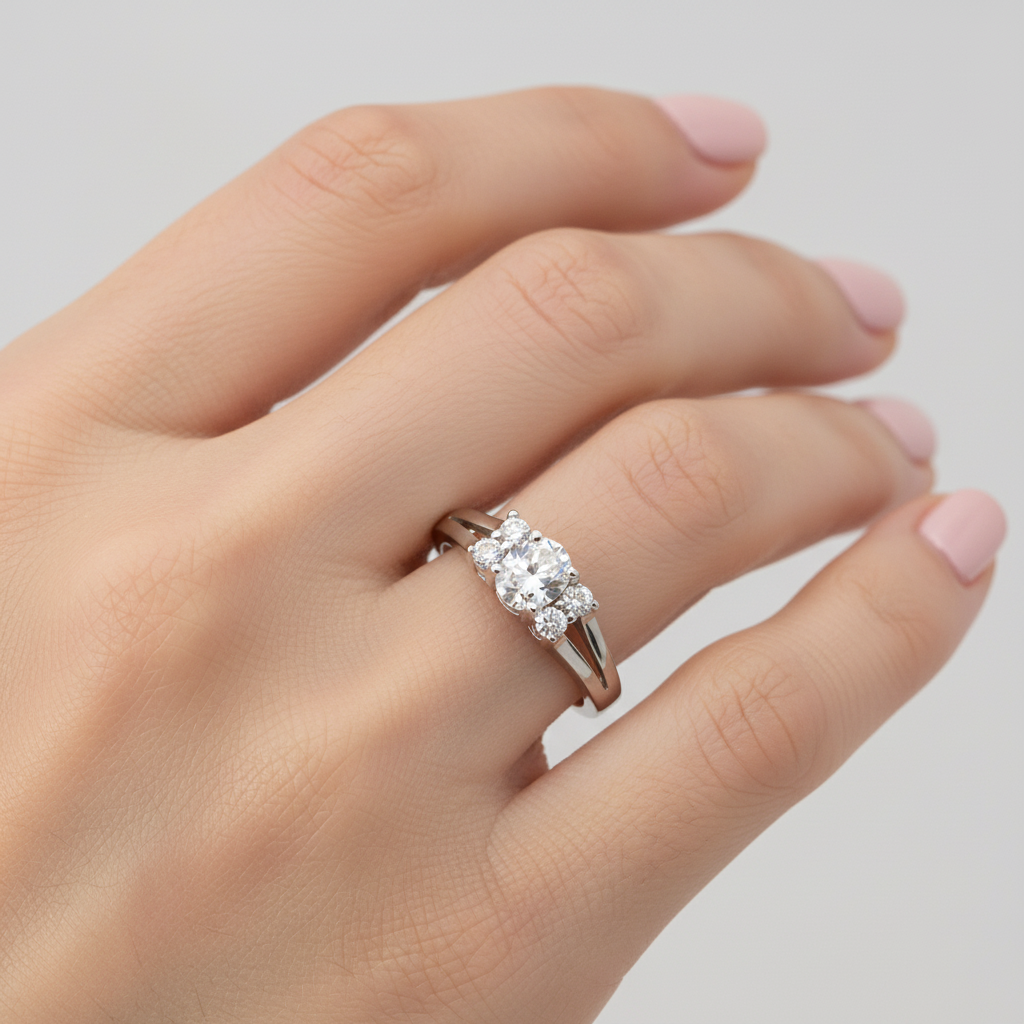 A White Cubic Zirconia Ring