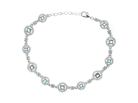 A Aquamarine Cubic Zirconic Bracelet