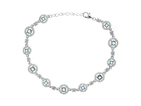 A Aquamarine Cubic Zirconic Bracelet