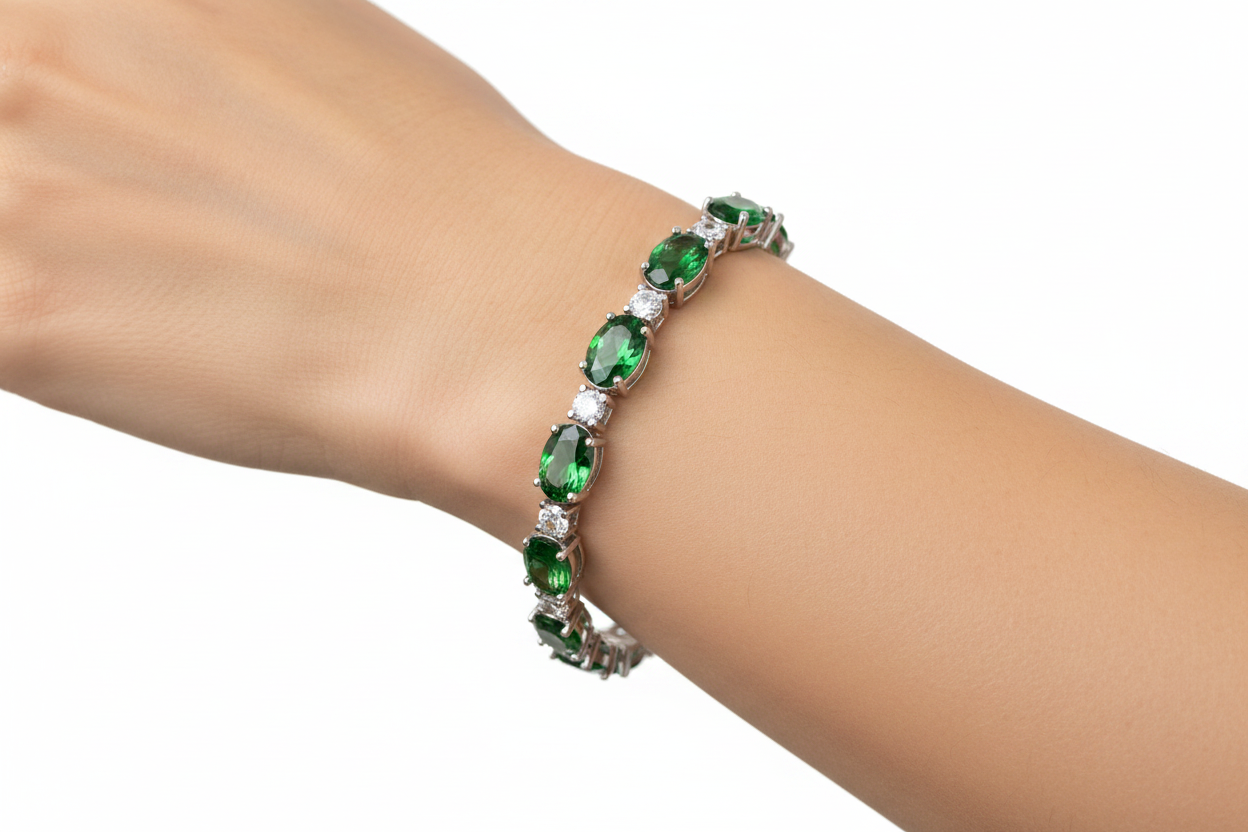 Emerald Cubic Zirconia Bracelet