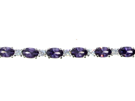 Amethyst Cubic Zirconia Bracelet