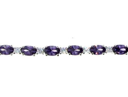 Amethyst Cubic Zirconia Bracelet