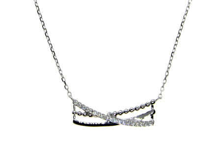 A White Cz Gold Necklace