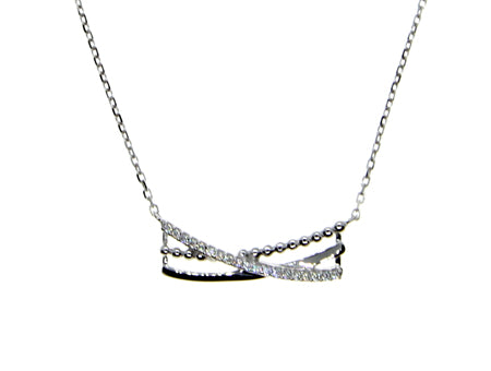 A White Cz Gold Necklace