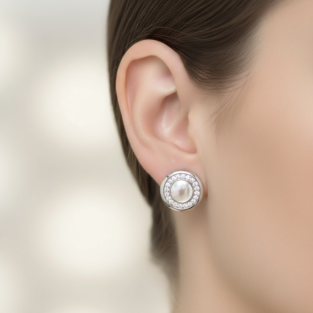 White Gold Earring
