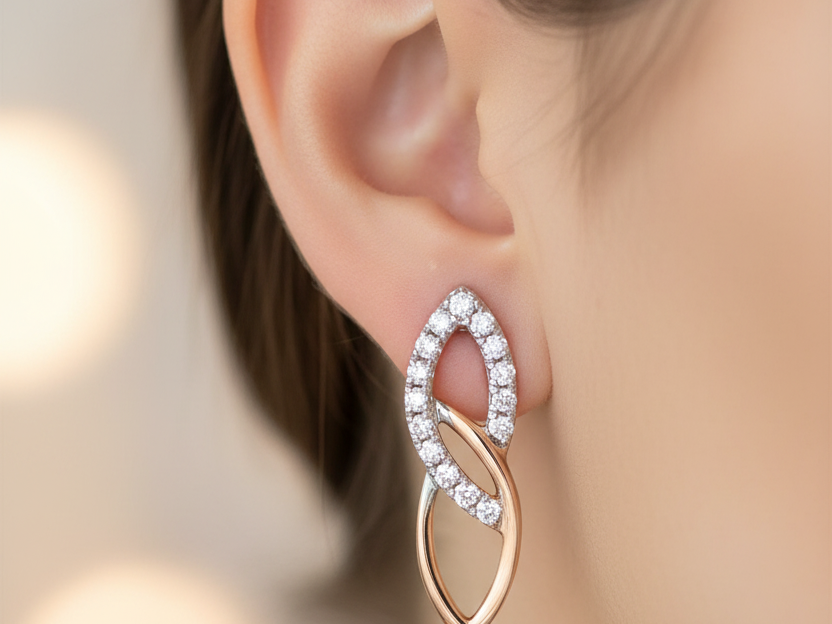 Rose Gold Earring