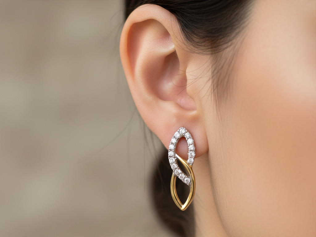 Yellow Gold Earring
