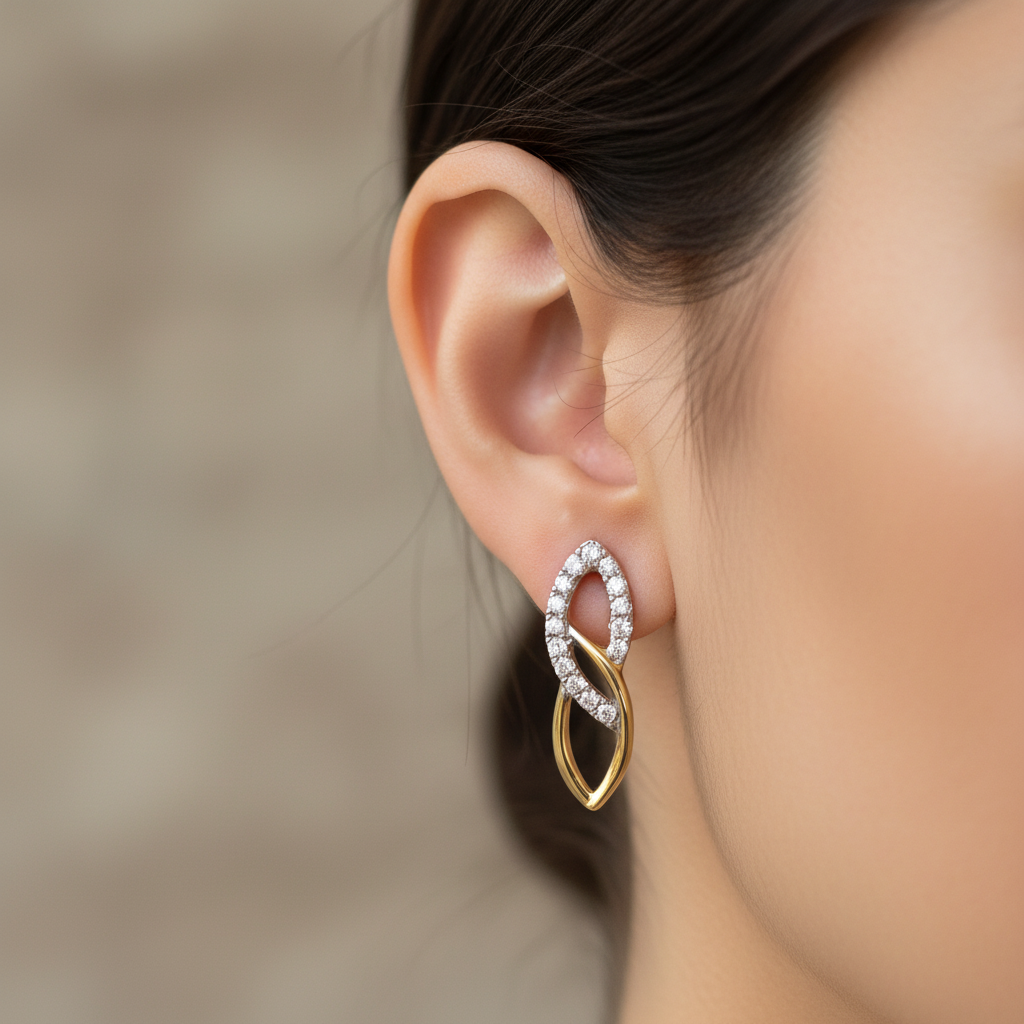 Yellow Gold Earring