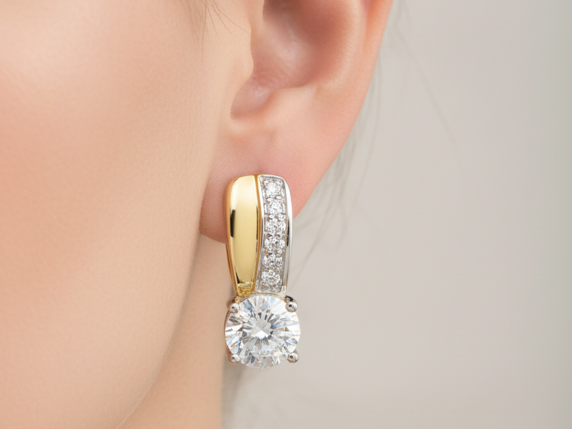 Yellow Gold Earring