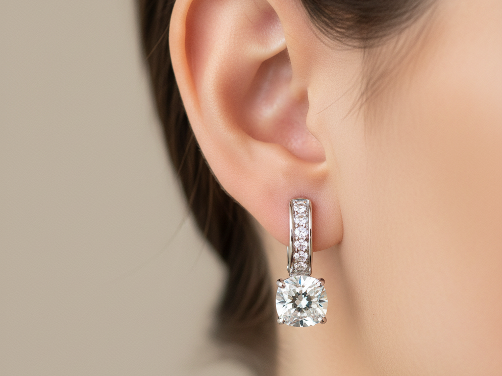 White Gold Earring
