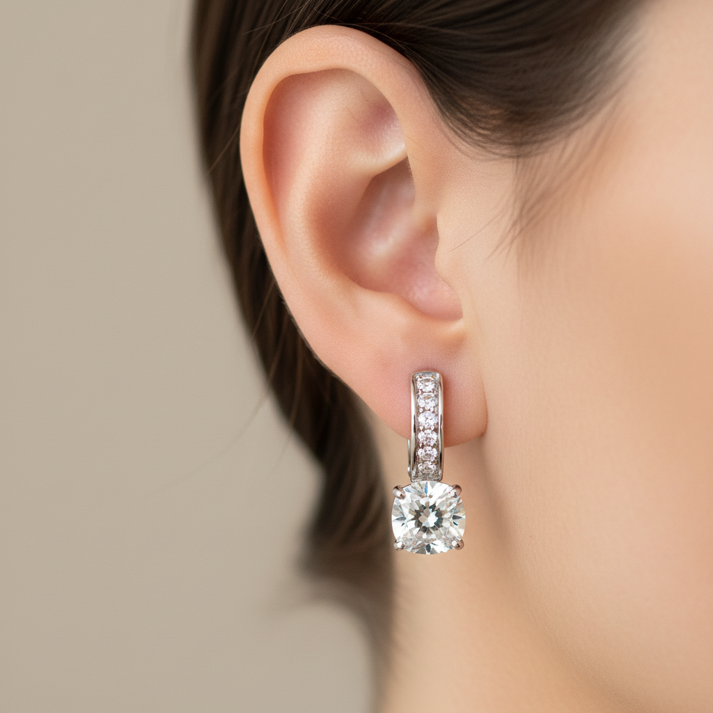 White Gold Earring