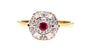 9ct Yellow Gold Ruby Cz Ring.