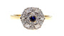 9ct Yellow Gold Sapphire Cz Ring.