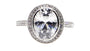 9ct White Gold Cz Ring.