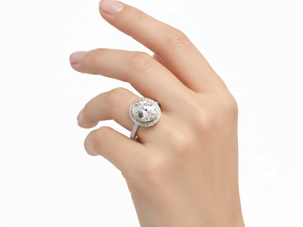 9ct Yellow Gold Cz Ring.