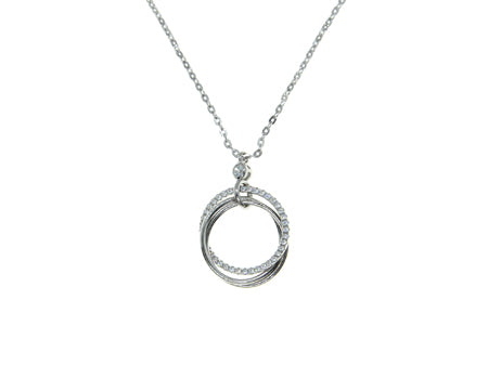 A Silver white CZ Necklace