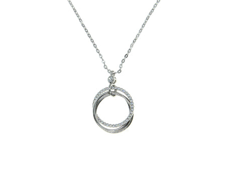 A Silver white CZ Necklace