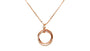 A Rose Gold Plate with white CZ Necklace