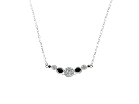 A Silver white CZ Necklace