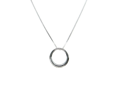 A Silver white CZ Necklace