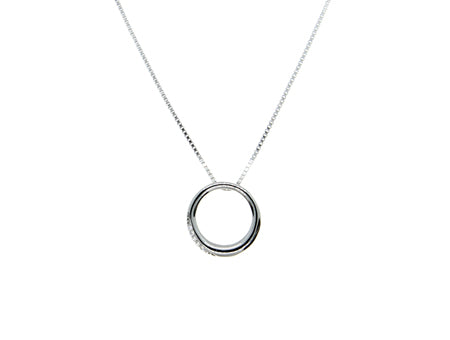 A Silver white CZ Necklace