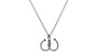 A white CZ Horseshoe Necklace
