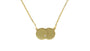 A Yellow Gold Plate with white CZ Necklace