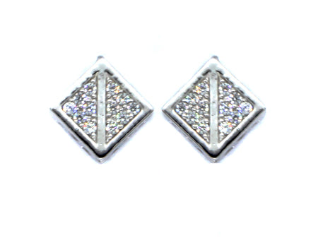 A White Cubic Zirconia Earring.
