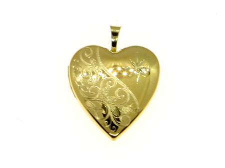 Heart Yellow Gold Plated on Silver Locket.
