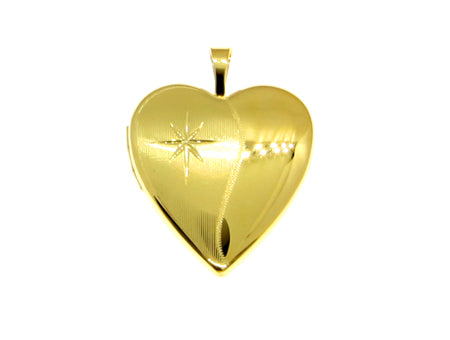 Heart Yellow Gold Plated on Silver Locket.