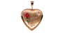 Heart I Love You Locket Rose Gold Plated on Silver Locket