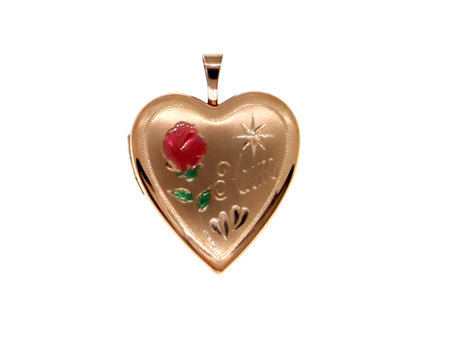 Heart Mum Rose Gold Plated on Silver Locket