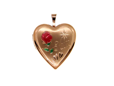 Heart Mum Rose Gold Plated on Silver Locket