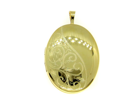 Yellow Gold Plated on Silver Locket.