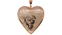 Heart Rose Gold Plated on Silver Locket.