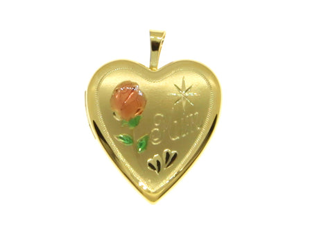 Heart Mum Yellow Gold Plated on Silver Locket.