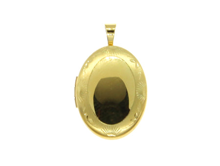 Yellow Gold Plated on Silver Locket.